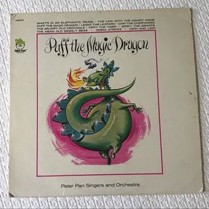 🐉 🌈 Puff the Magic Dragon Peter Pan Records Music Record Disc vintage